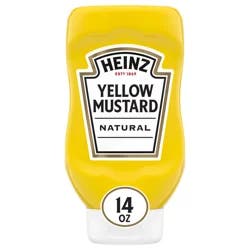 Heinz 100% Natural Yellow Mustard, 14 oz Bottle