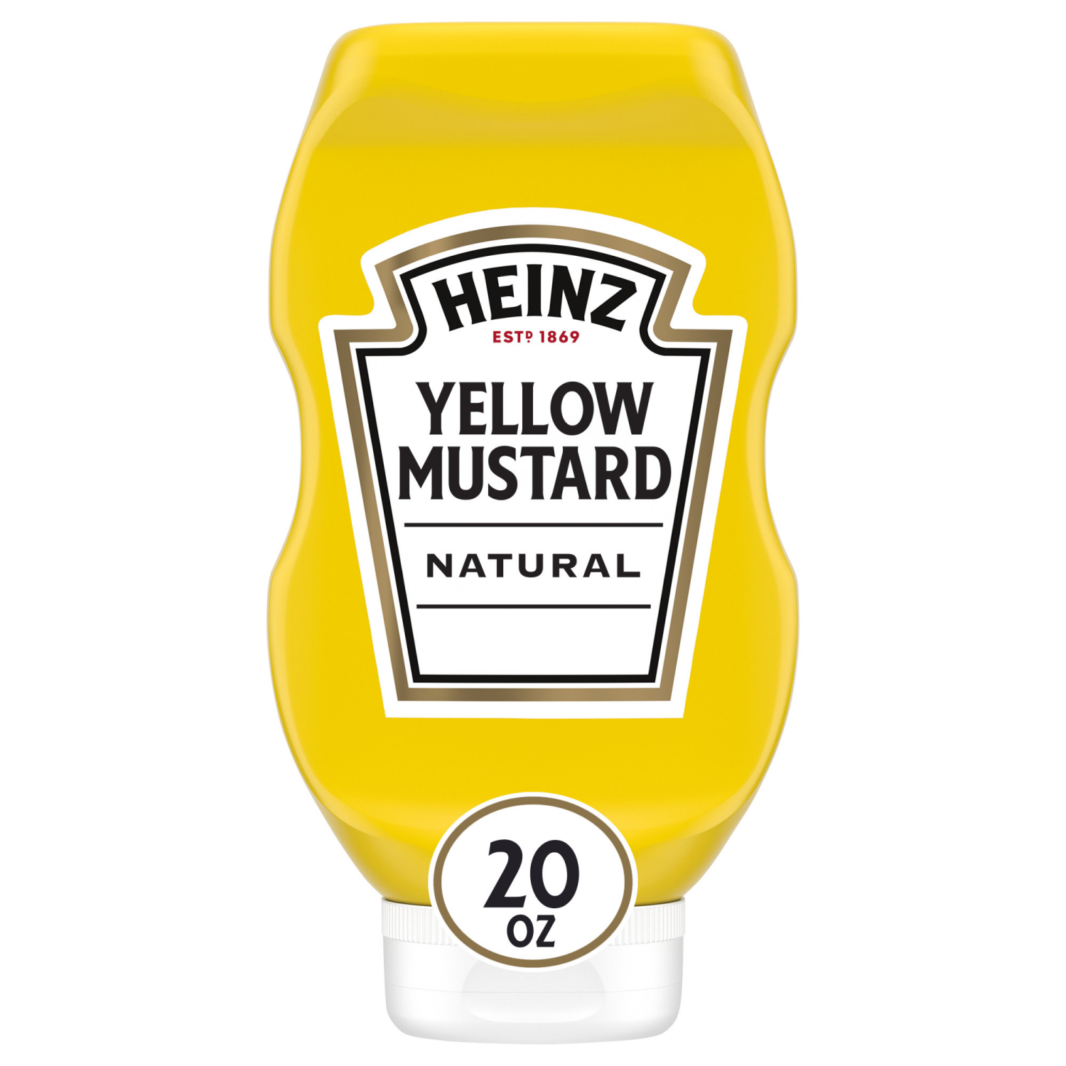 slide 1 of 8, Heinz Yellow Mustard, 20 oz Bottle, 20 oz
