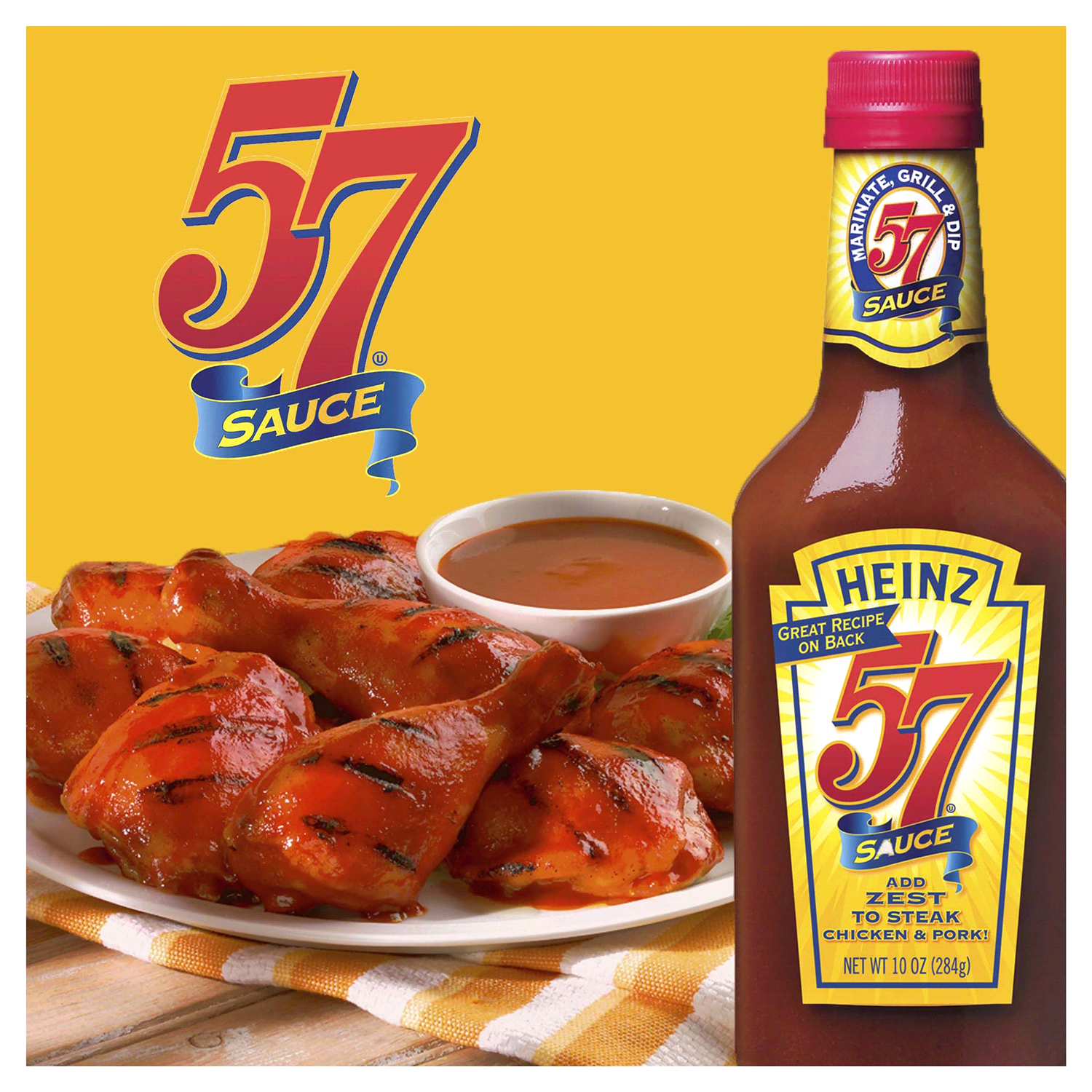 slide 2 of 5, Heinz 57 Sauce, 10 oz