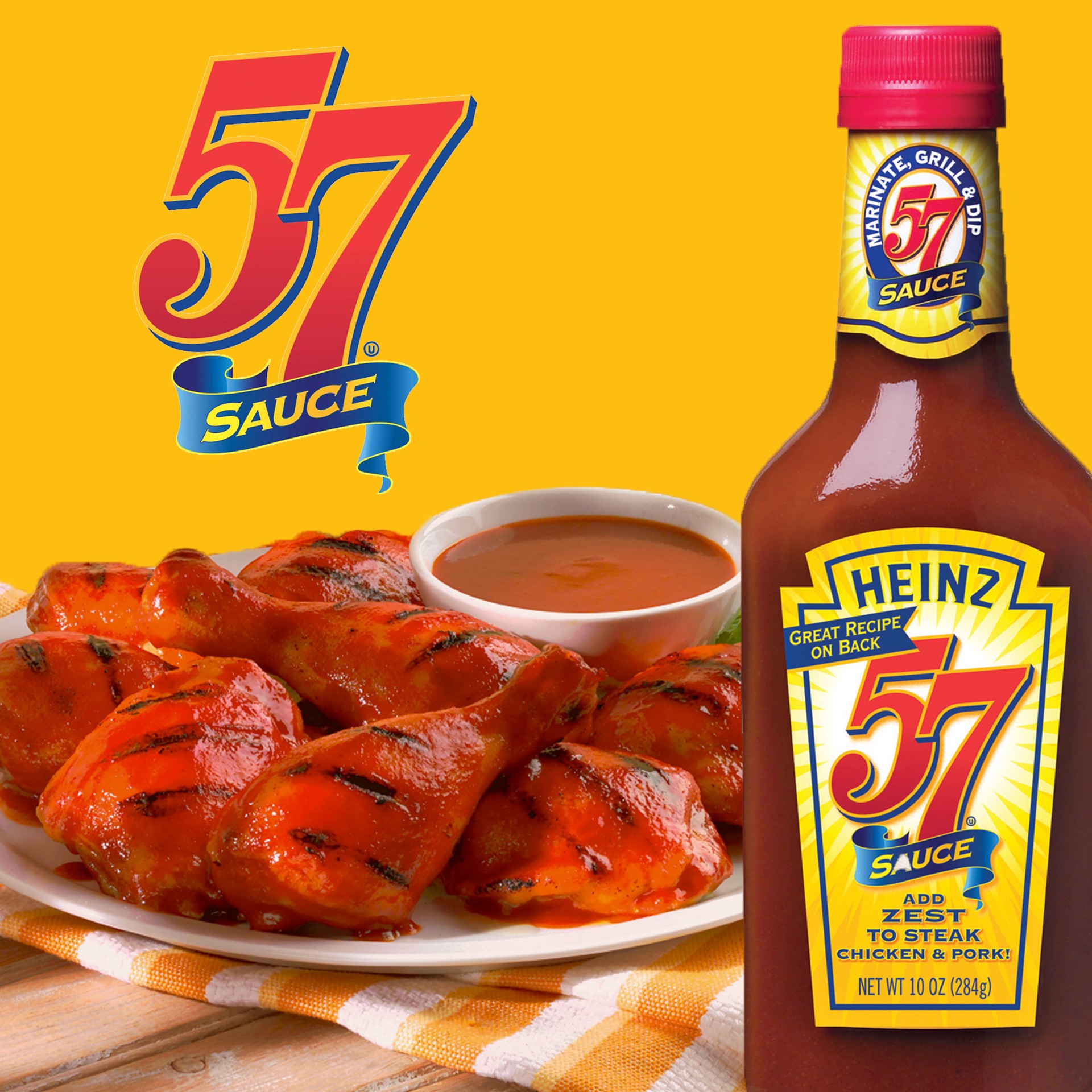slide 3 of 5, Heinz 57 Sauce, 10 oz