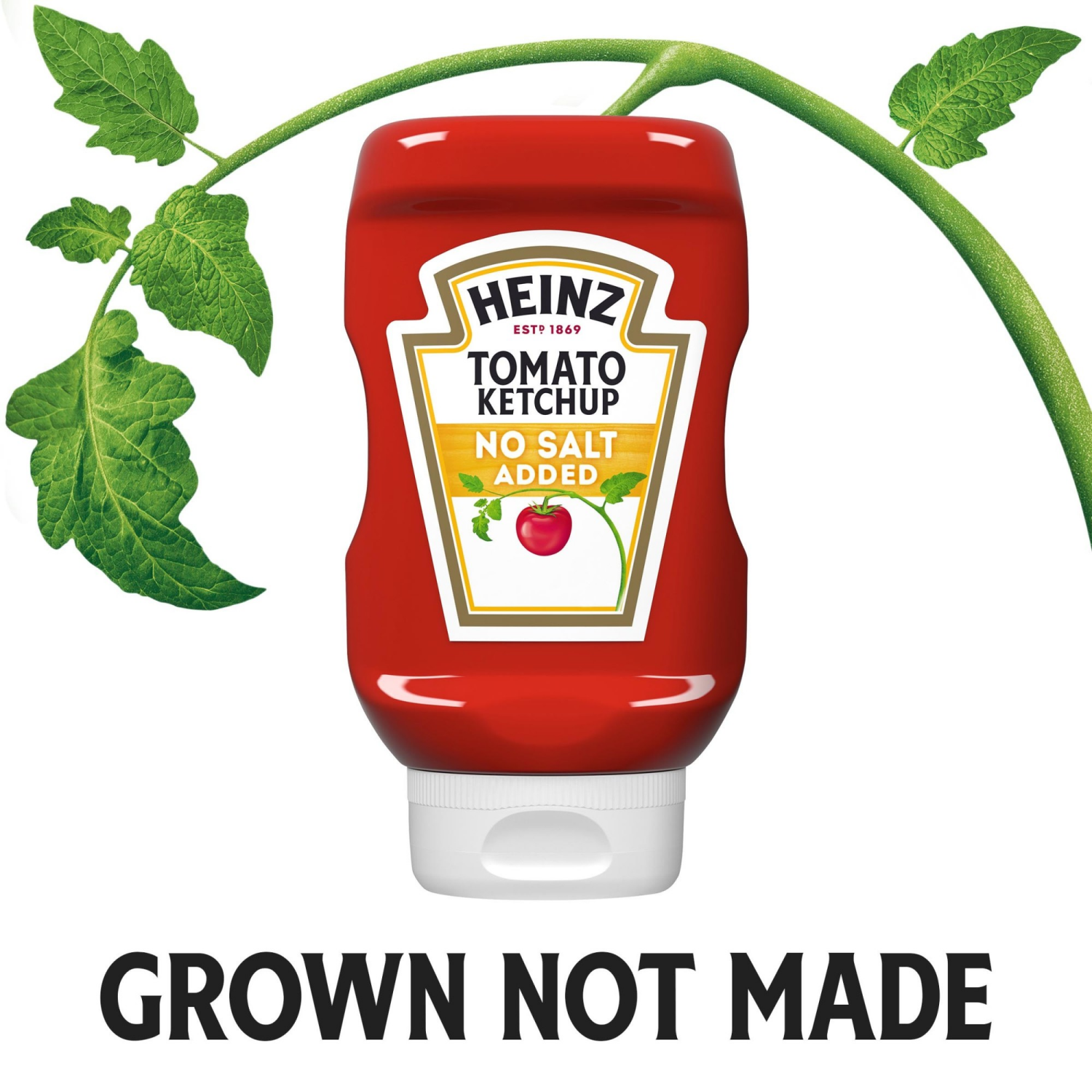slide 4 of 8, Heinz No Salt Added Tomato Ketchup 14 oz. Bottle, 14 oz