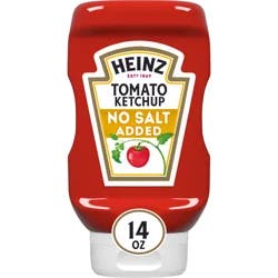 Heinz No Salt Added Tomato Ketchup 14 oz. Bottle