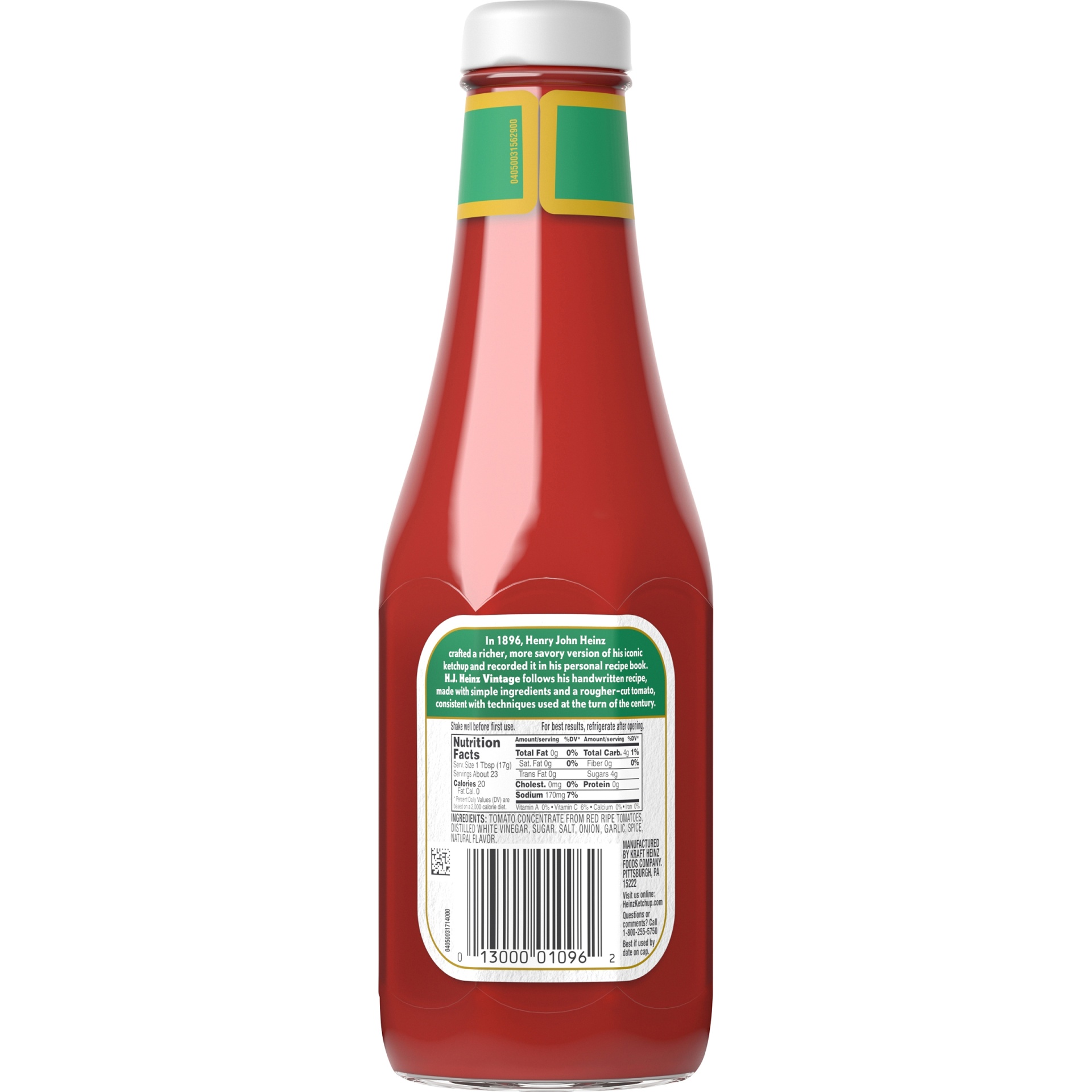 slide 4 of 6, Heinz H.J. Vintage 1896 Recipe Tomato Ketchup Bottle, 14 oz