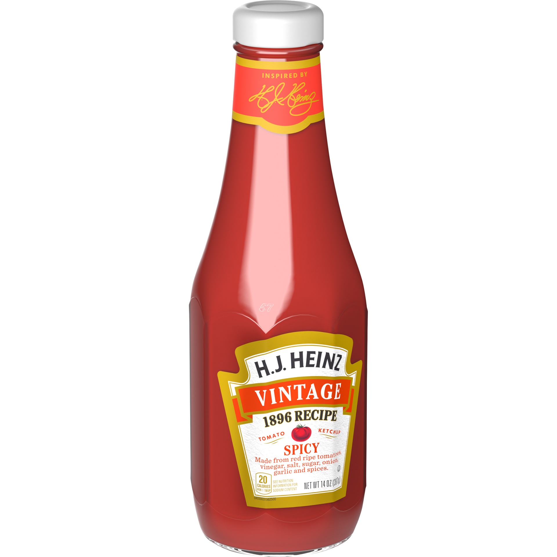 slide 2 of 6, Heinz H.J. Vintage 1896 Recipe Spicy Tomato Ketchup Bottle, 14 oz