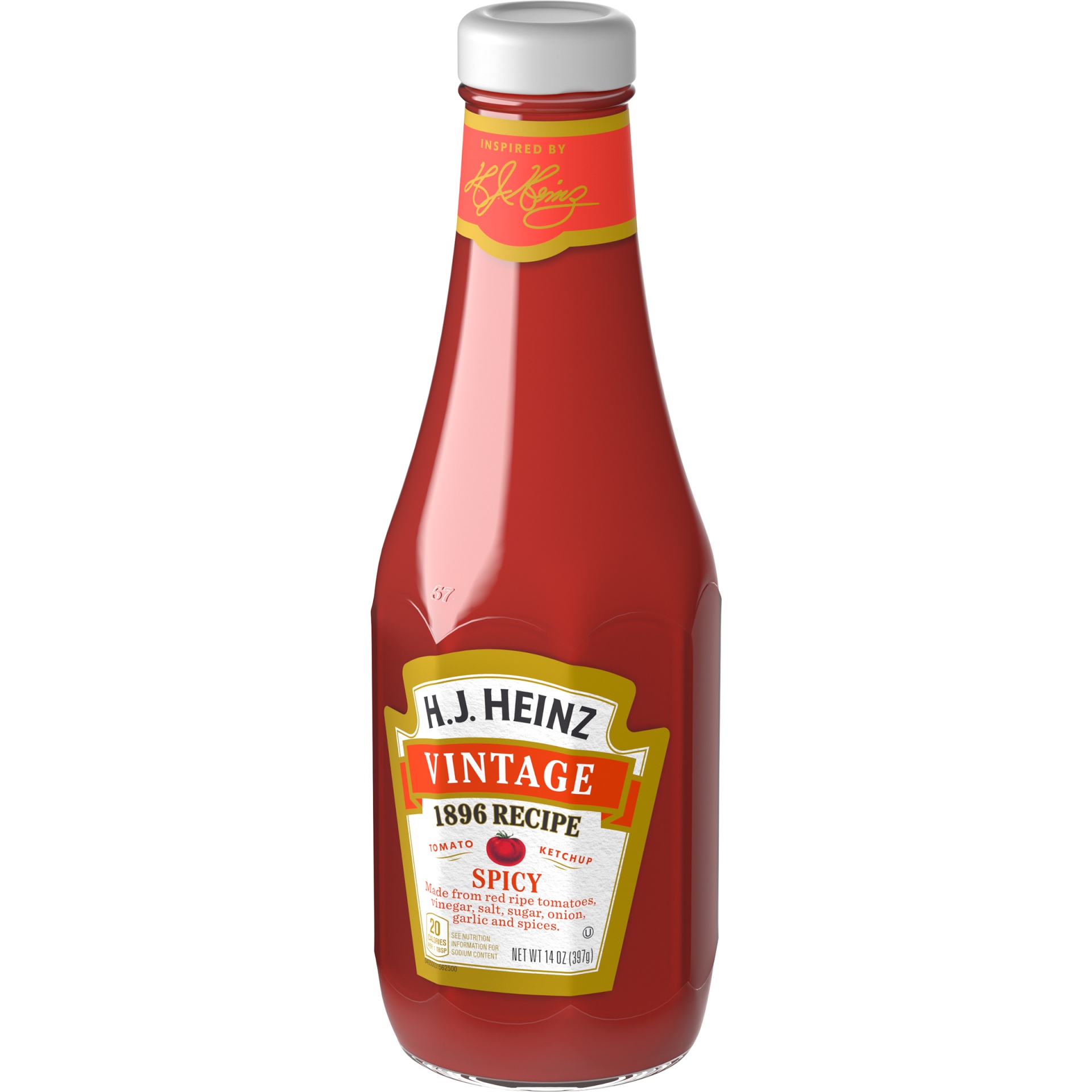 slide 3 of 6, Heinz H.J. Vintage 1896 Recipe Spicy Tomato Ketchup Bottle, 14 oz