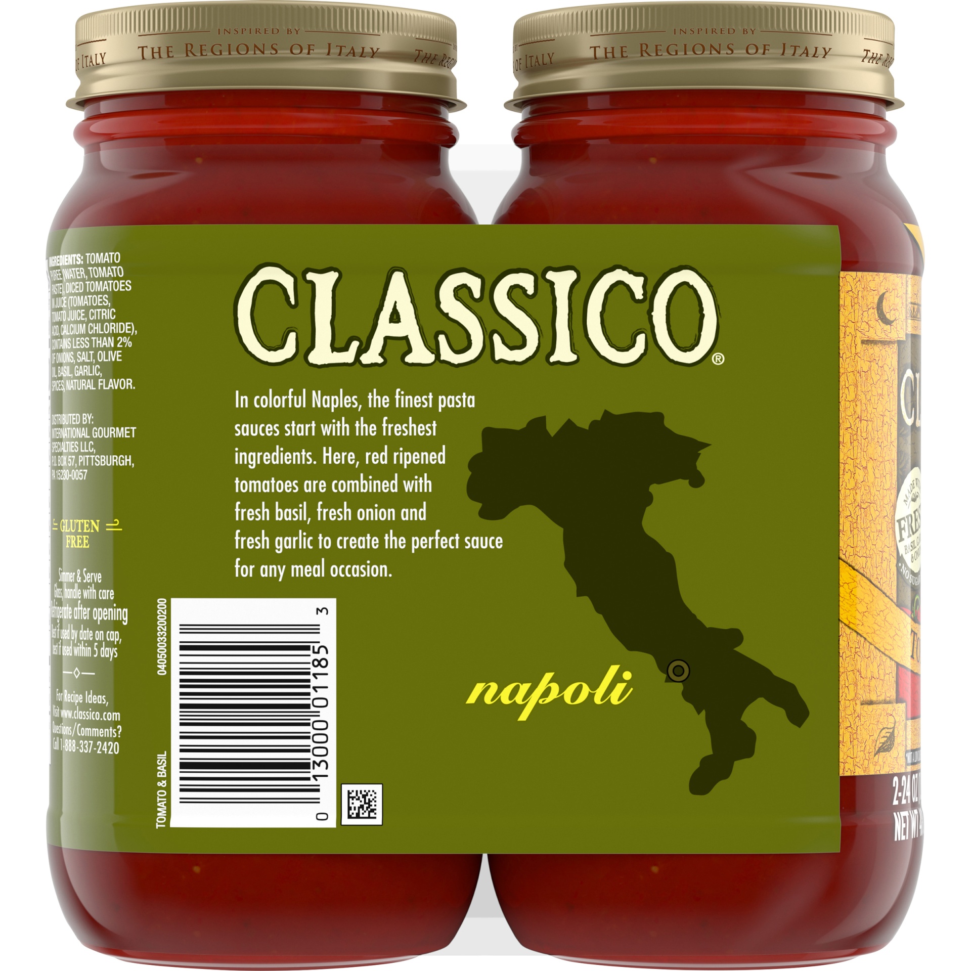slide 5 of 6, Classico Tomato & Basil Pasta Sauce, 2 ct Pack, 24 oz Jars, 2 ct; 24 oz