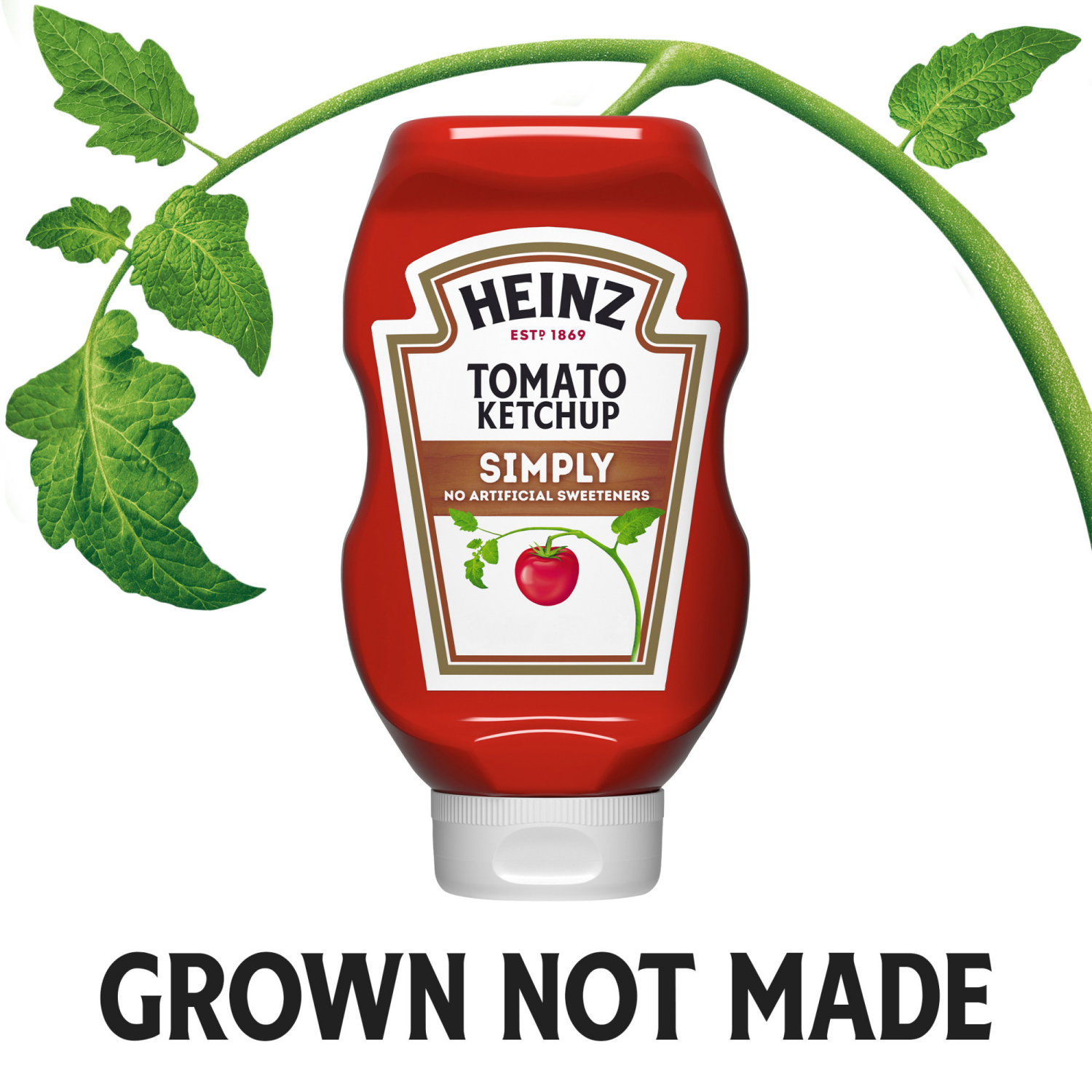 slide 4 of 8, Heinz Simply Tomato Ketchup with No Artificial Sweeteners, 19 oz Bottle, 19 oz