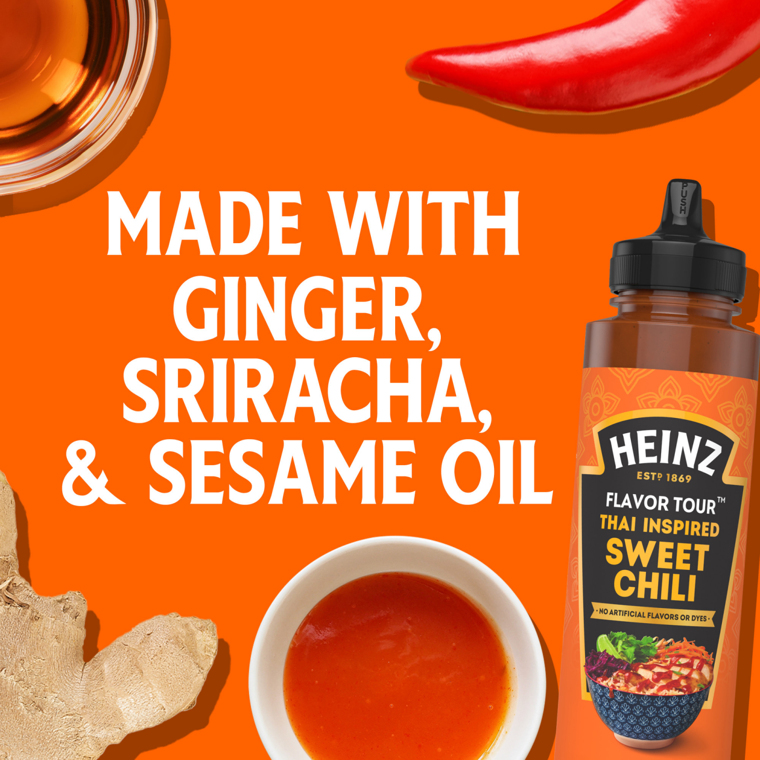 slide 7 of 8, Heinz Thai Sweet Chili Sce, 10 oz