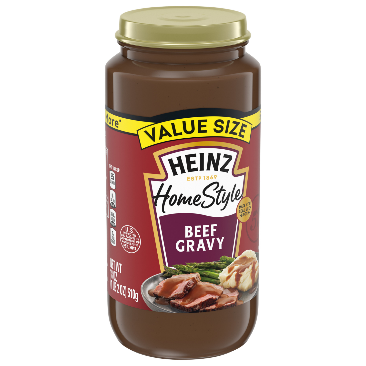 slide 4 of 8, Heinz Home Style Beef Gravy Value Size 18 oz, 18 oz
