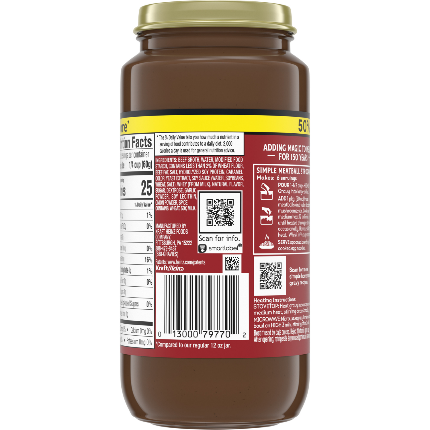 slide 7 of 8, Heinz Home Style Beef Gravy Value Size 18 oz, 18 oz