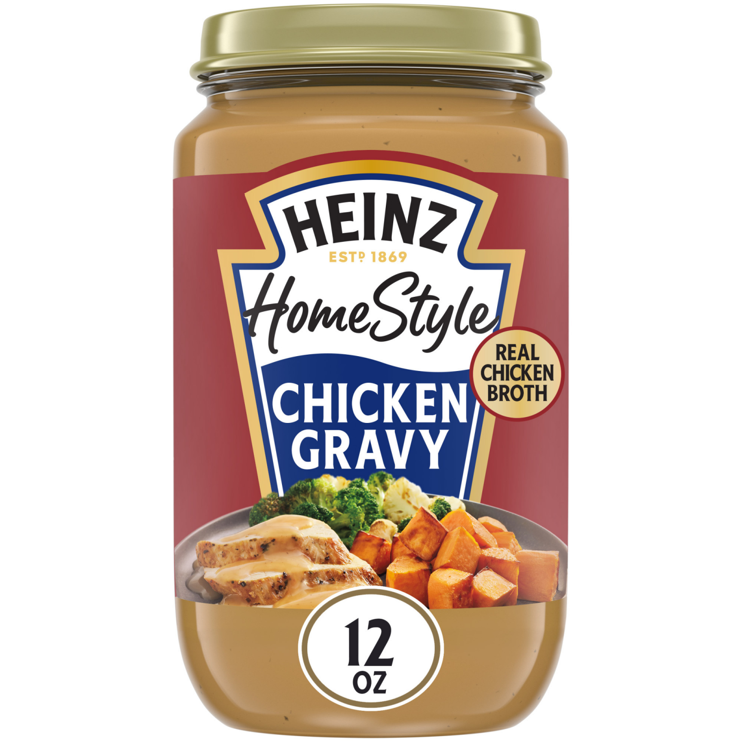 slide 1 of 8, Heinz HOMESTYLE Classic Chicken Gravy, 12 oz