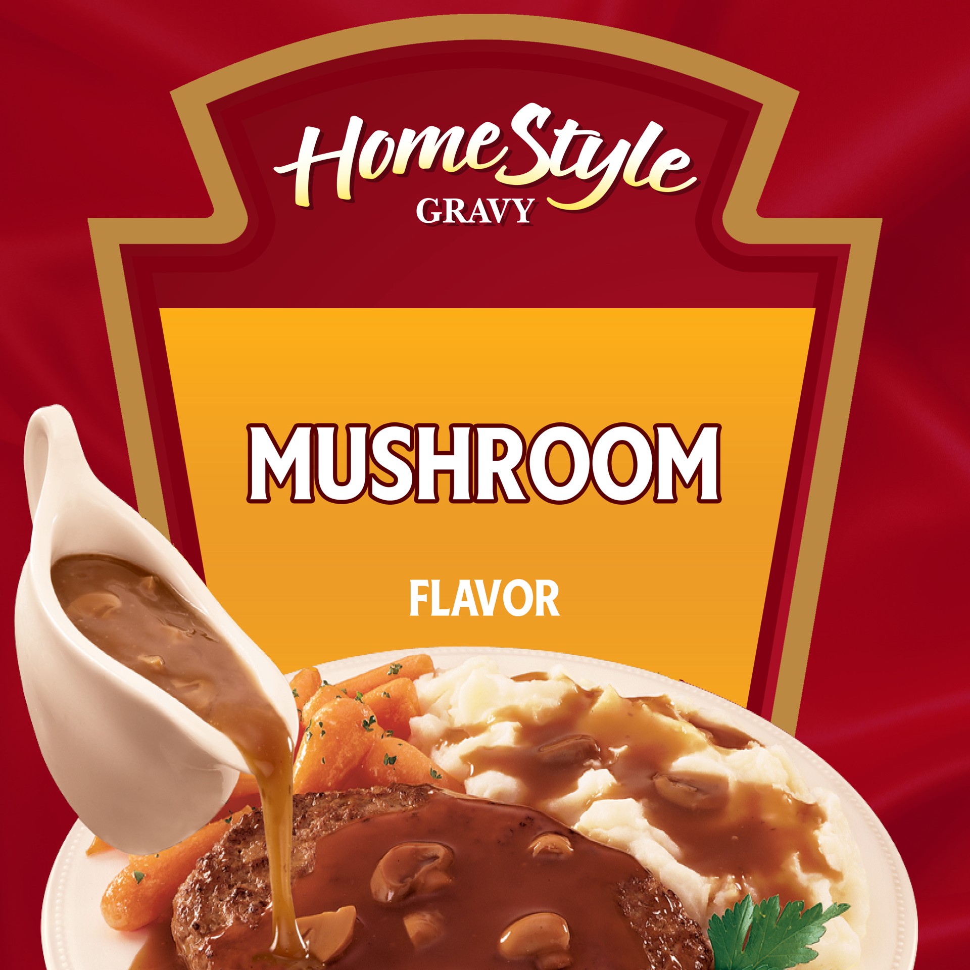 slide 5 of 8, Heinz HomeStyle Mushroom Gravy Jar, 12 oz