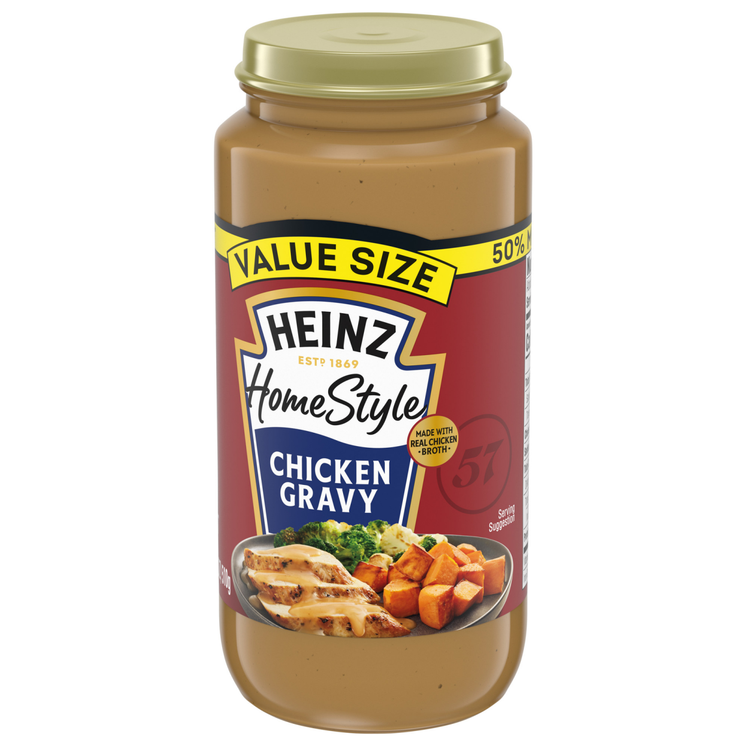 slide 2 of 8, Heinz HomeStyle Chicken Gravy Value Size, 18 oz Jar, 18 oz