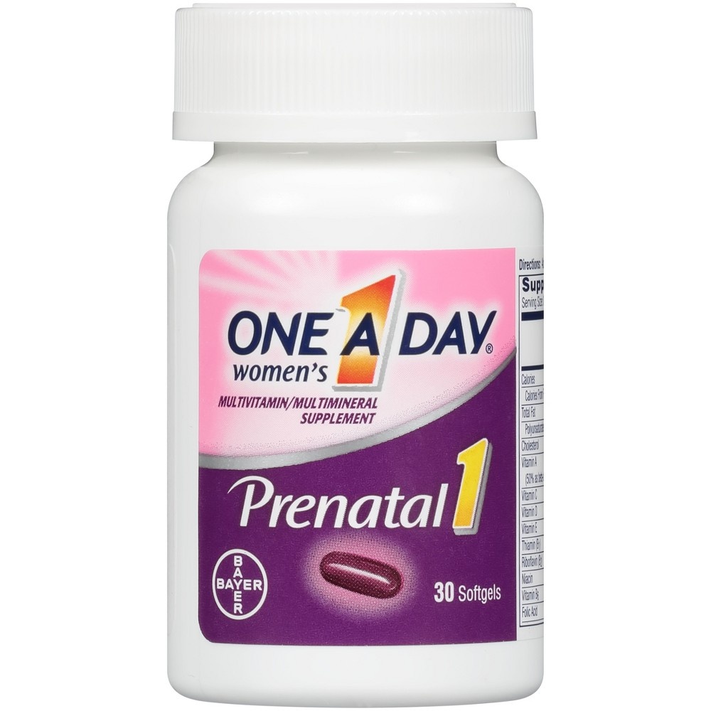 slide 5 of 6, One A Day Women's Prenatal Multivitamin Liquid Gels & Tablets, 60 ct