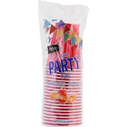 Signature Select Cups Plastic Party Red 18 Ounces - 20 Count
