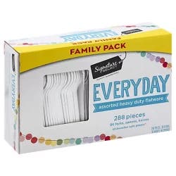 Signature Select/Home Flatware Everyday Assorted Heavy Duty Forks Knives & Spoons