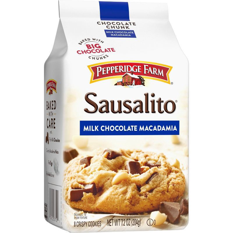 slide 6 of 10, Pepperidge Farm Sausalito Crispy Milk Chocolate Macadamia Cookies - 7.2oz/8ct, 7.2 oz, 8 ct
