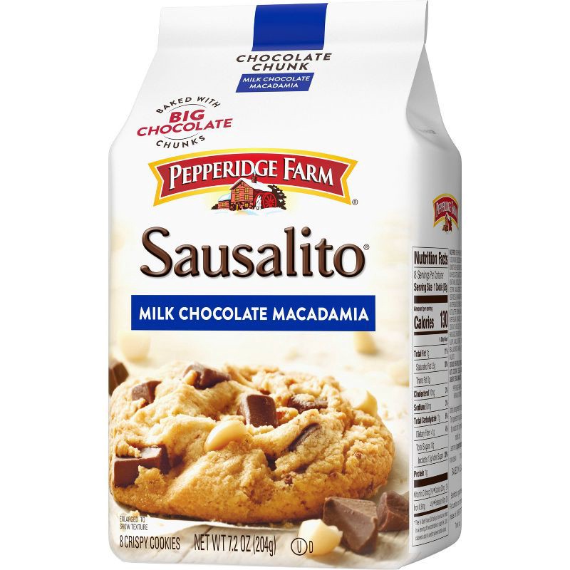 slide 7 of 10, Pepperidge Farm Sausalito Crispy Milk Chocolate Macadamia Cookies - 7.2oz/8ct, 7.2 oz, 8 ct