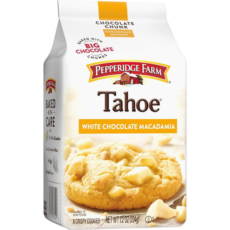slide 7 of 9, Pepperidge Farm Tahoe Crispy White Chocolate Macadamia Cookies - 7.2oz/8ct, 7.2 oz, 8 ct