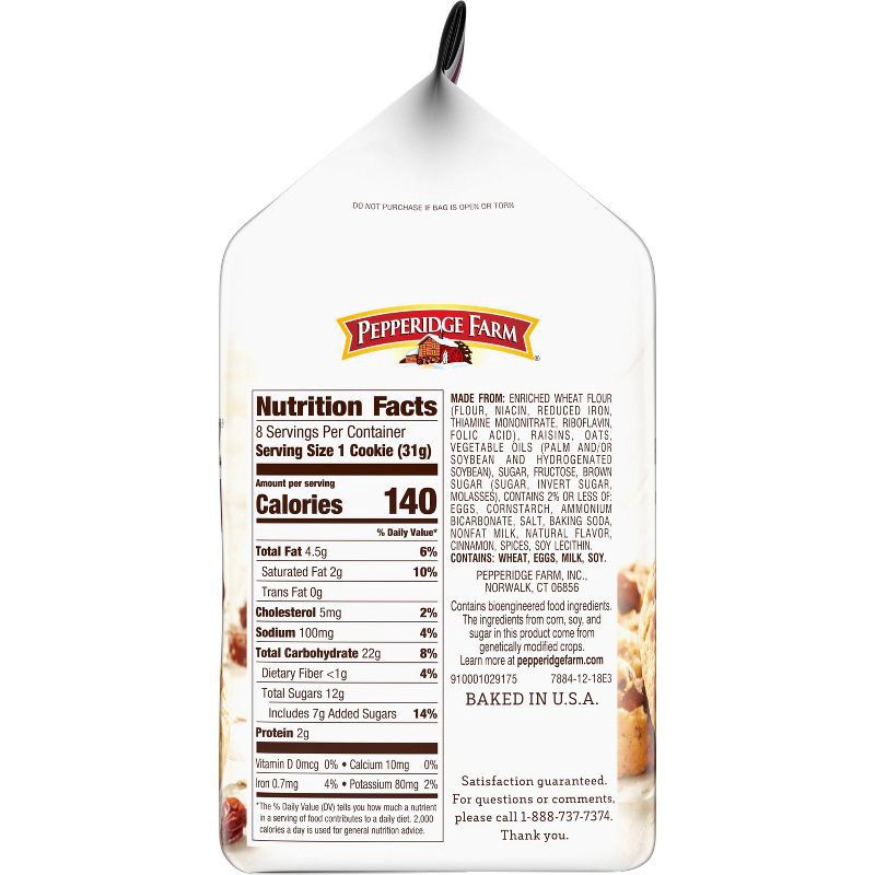 slide 7 of 8, Pepperidge Farm Santa Cruz Soft Baked Oatmeal Raisin Cookies - 8.6oz, 8.6 oz