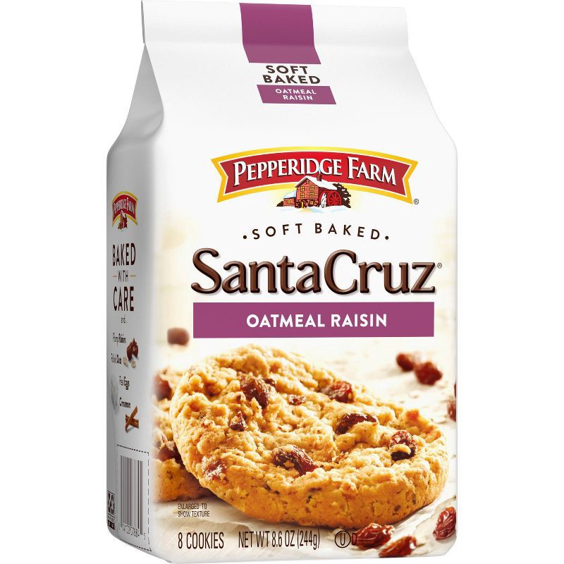 slide 4 of 8, Pepperidge Farm Santa Cruz Soft Baked Oatmeal Raisin Cookies - 8.6oz, 8.6 oz