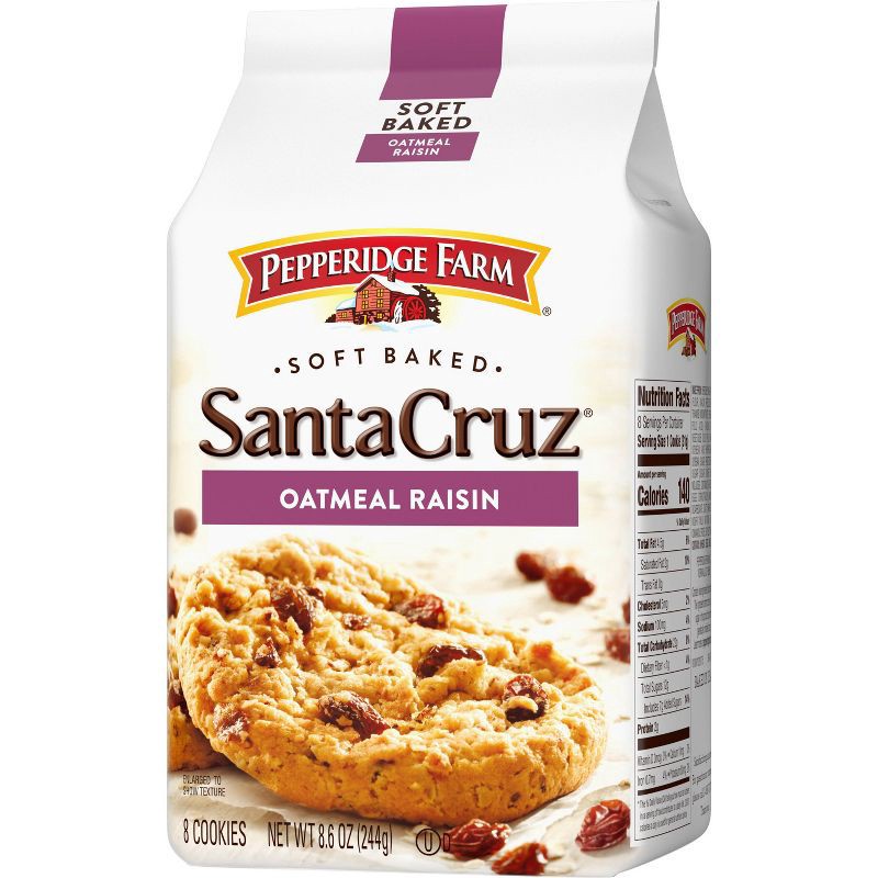 slide 3 of 8, Pepperidge Farm Santa Cruz Soft Baked Oatmeal Raisin Cookies - 8.6oz, 8.6 oz