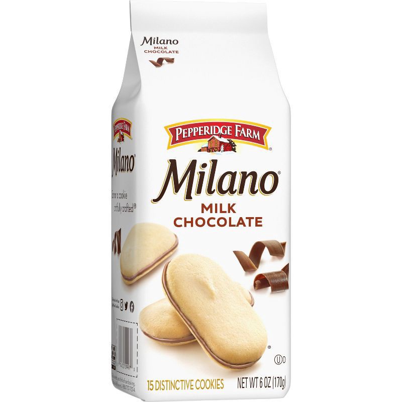 slide 4 of 9, Pepperidge Farm Milano Milk Chocolate Cookies - 6oz/15ct, 6 oz, 15 ct