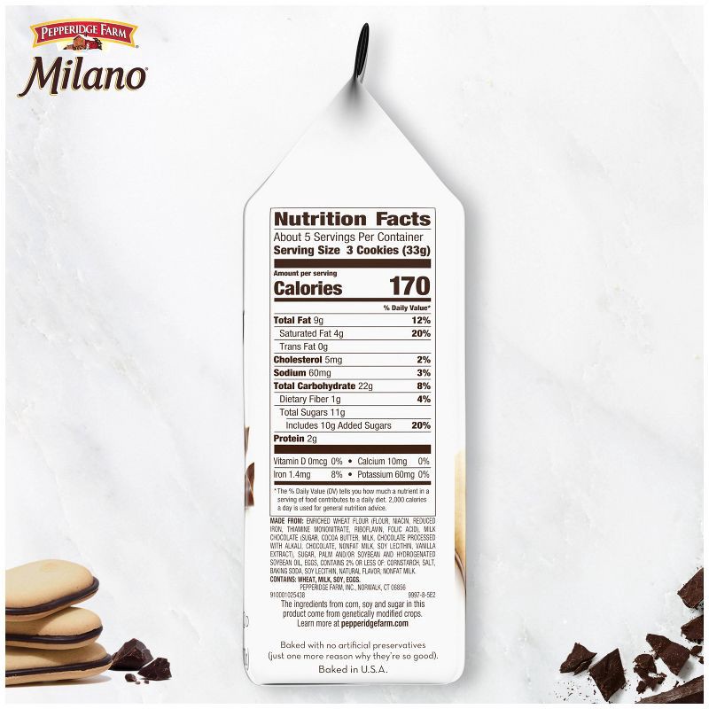 slide 1 of 7, Pepperidge Farm Milano Milk Chocolate Cookies - 6oz/15ct, 6 oz, 15 ct