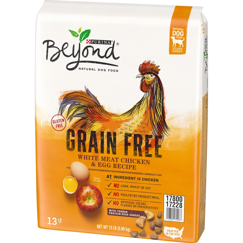 slide 4 of 9, Purina Beyond Grain Free, Natural Dry Dog Food, Grain Free White Meat Chicken & Egg Recipe, 13 lb