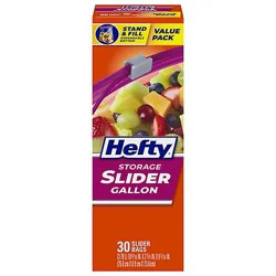 Hefty Storage Slider Bags Gallon - 30 Count