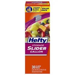Hefty Storage Slider Bags Gallon - 30 Count