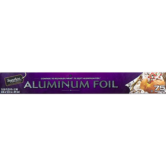 slide 1 of 1, Signature Select Aluminum Foil 75 Sq. Ft. - Each, 75 sq ft
