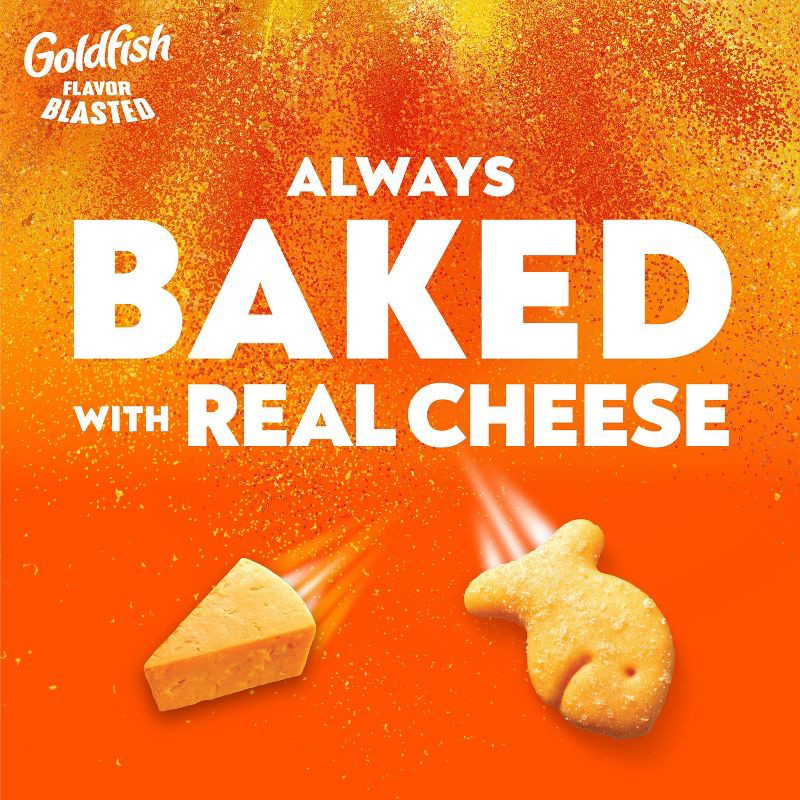 slide 3 of 8, Goldfish Flavor Blasted Xtra Cheddar Cheese Crackers Bag - 6.6oz, 6.6 oz