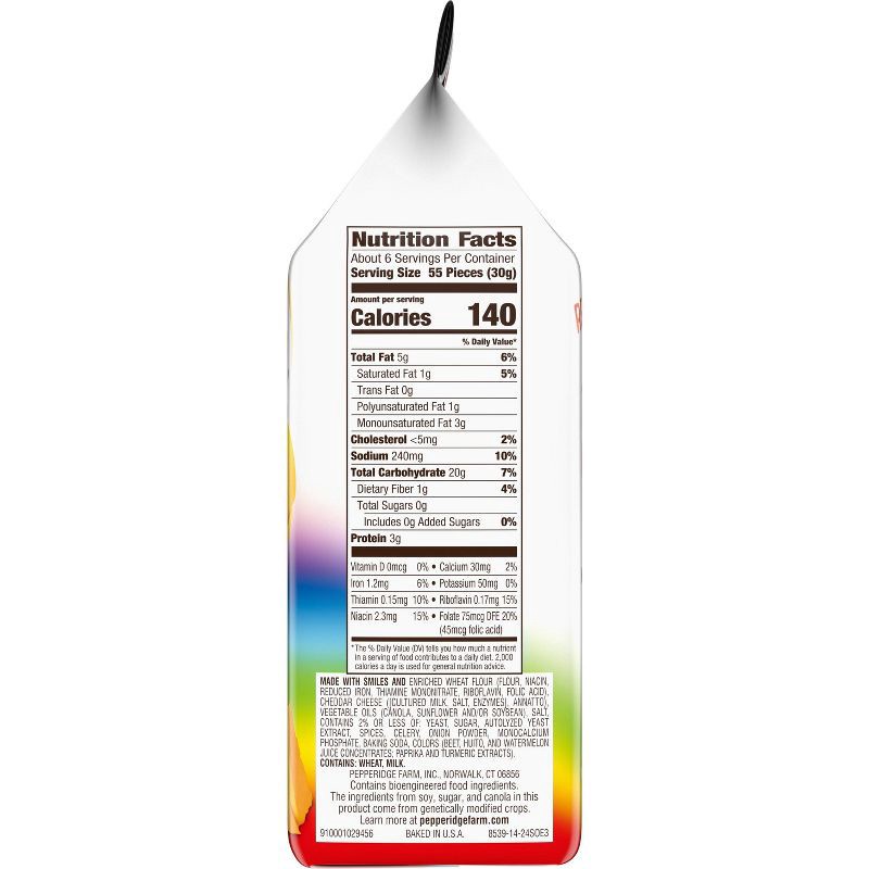 slide 7 of 11, Goldfish Colors Cheddar Cheese Crackers Bag - 6.6oz, 6.6 oz