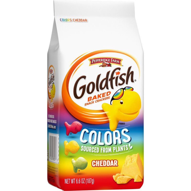 slide 8 of 11, Goldfish Colors Cheddar Cheese Crackers Bag - 6.6oz, 6.6 oz