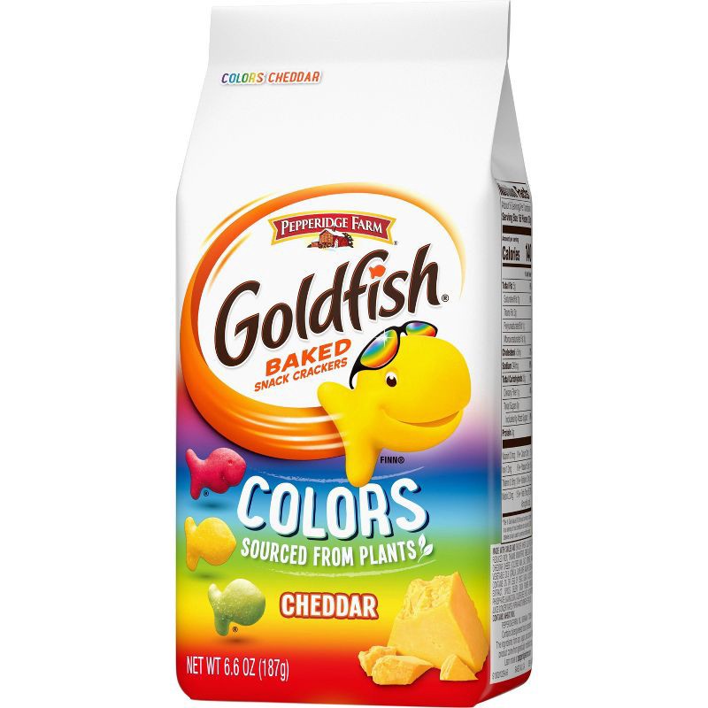 slide 9 of 11, Goldfish Colors Cheddar Cheese Crackers Bag - 6.6oz, 6.6 oz