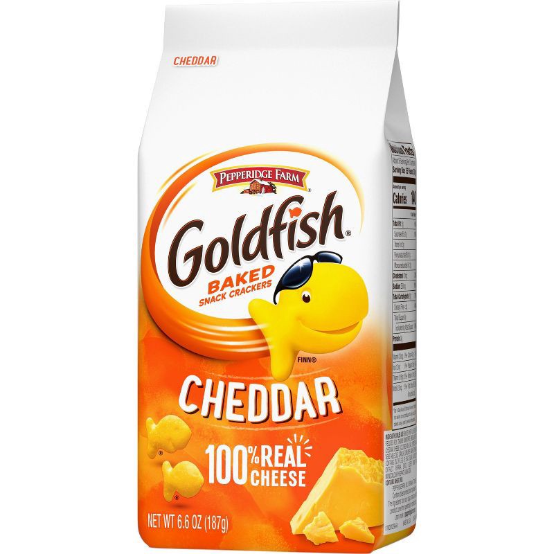 slide 9 of 10, Goldfish Cheddar Cheese Crackers Bag - 6.6oz, 6.6 oz