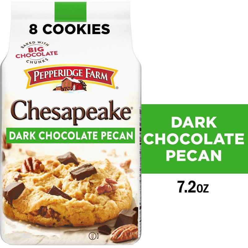 slide 9 of 10, Pepperidge Farm Chesapeake Crispy Chesapeake Dark Chocolate Pecan Cookies - 7.2oz/8ct, 7.2 oz, 8 ct