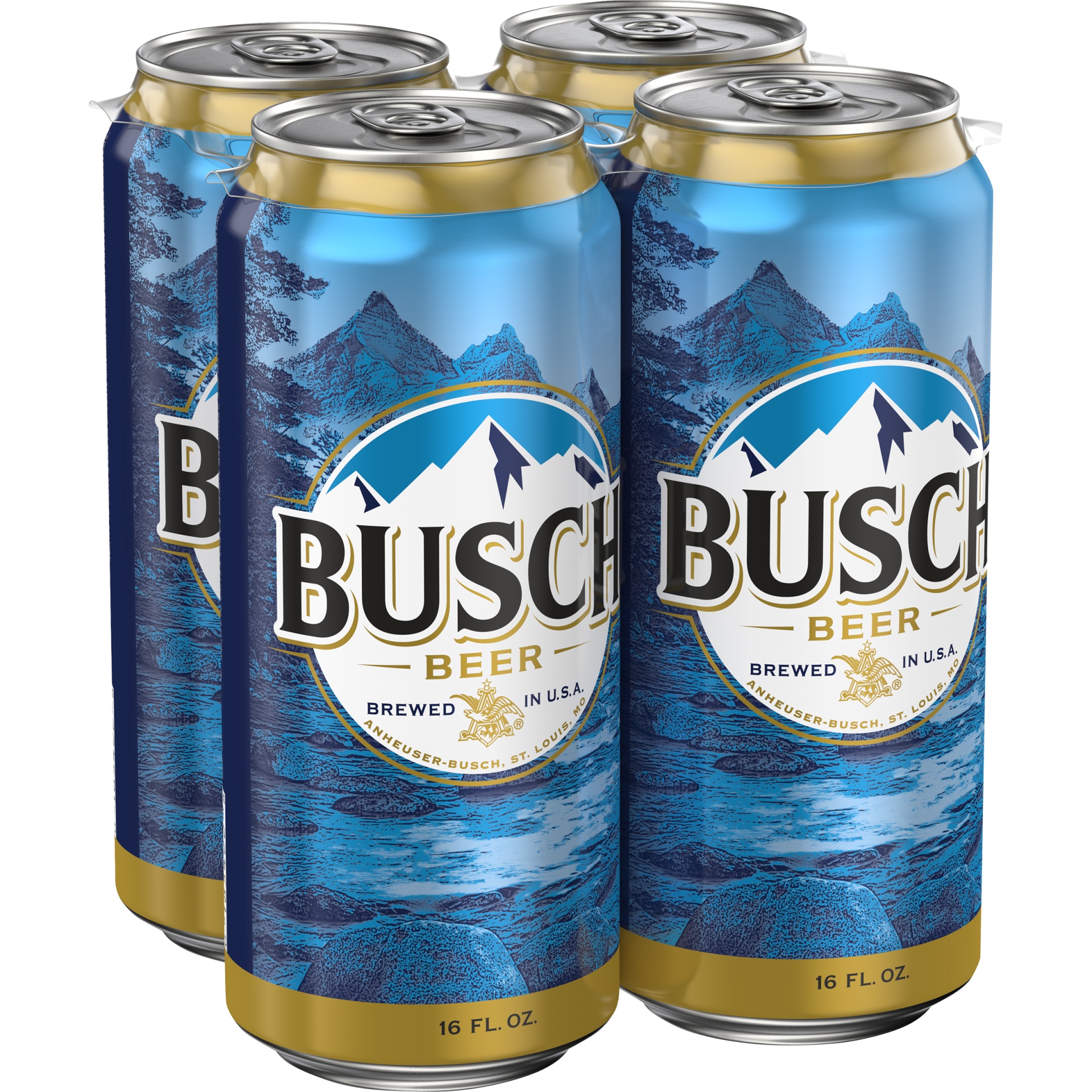 slide 2 of 3, Busch Beer - 4pk/16 fl oz Cans, 4 ct; 16 fl oz