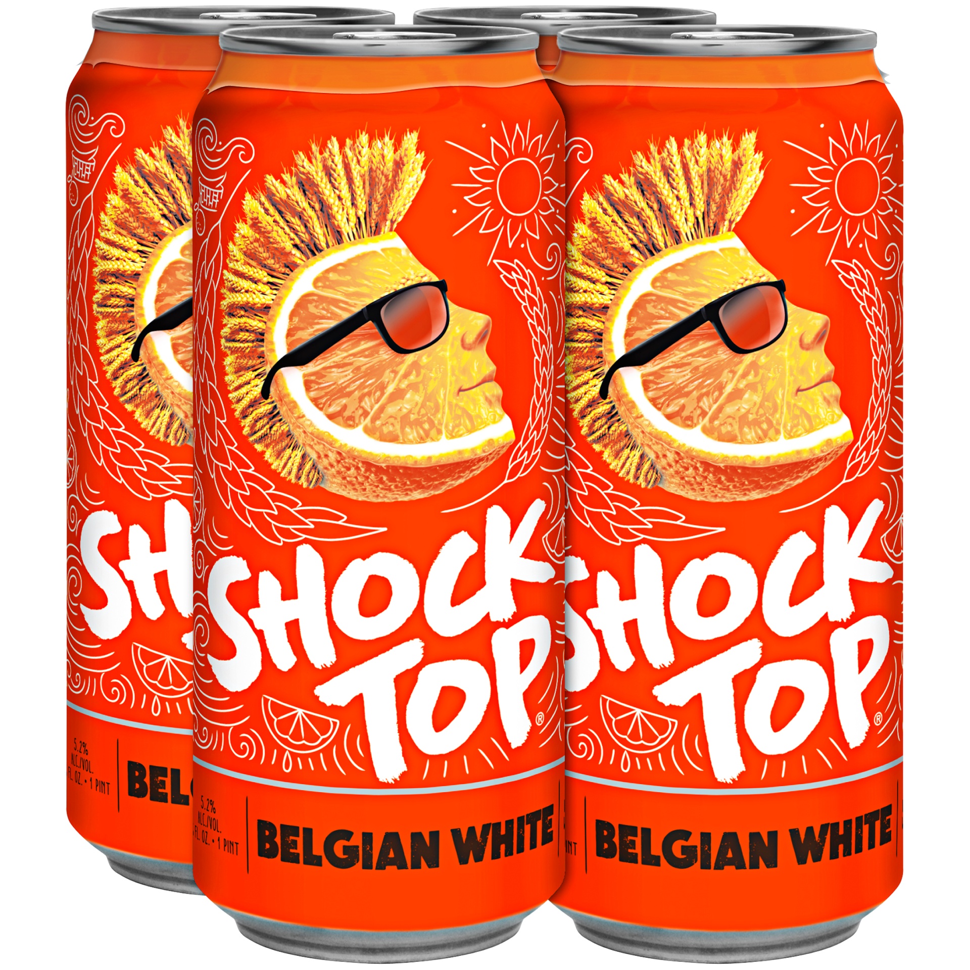 slide 2 of 2, Shock Top Belgian White Beer 16 oz, 4 ct; 16 fl oz