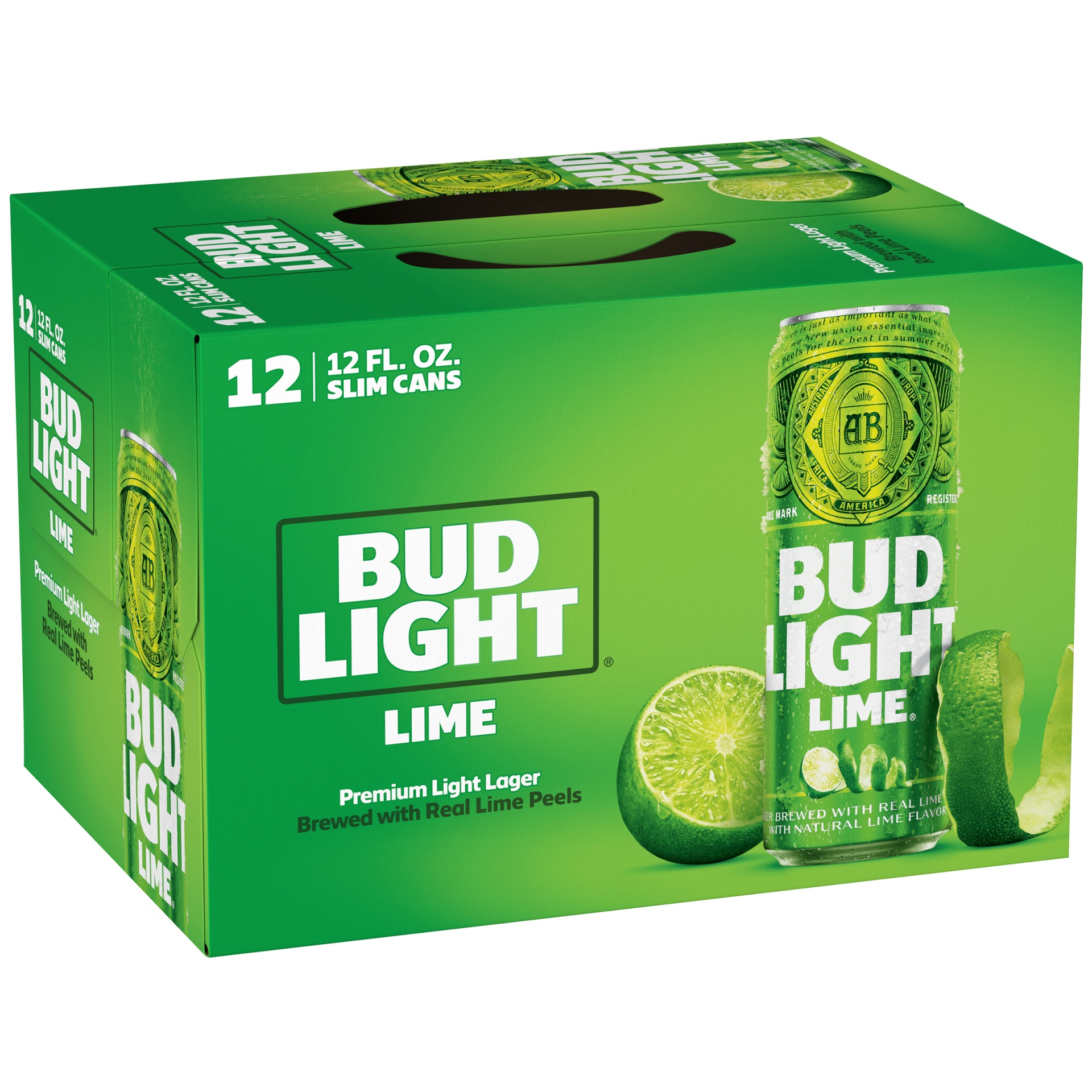 slide 2 of 3, Bud Light Lime Beer, 12 ct; 12 fl oz