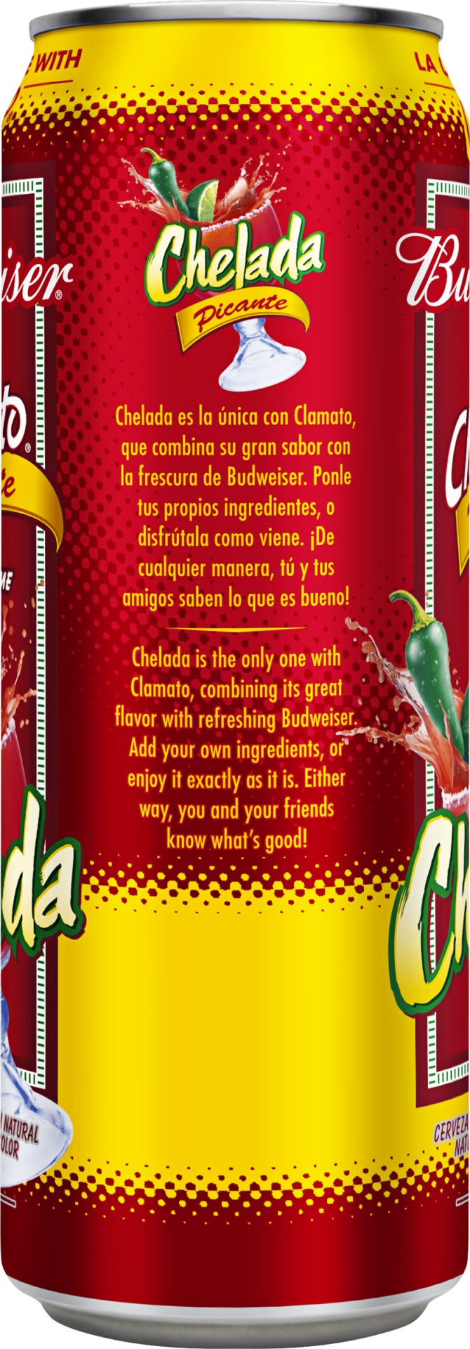 slide 4 of 4, Budweiser Chelada Lager Picante Beer 25 fl oz, 25 oz