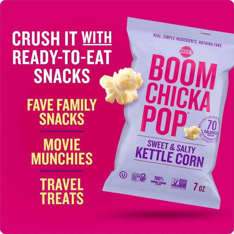 slide 5 of 6, Angie's Boomchickapop Sweet & Salty Kettle Corn Popcorn - 7oz, 7 oz