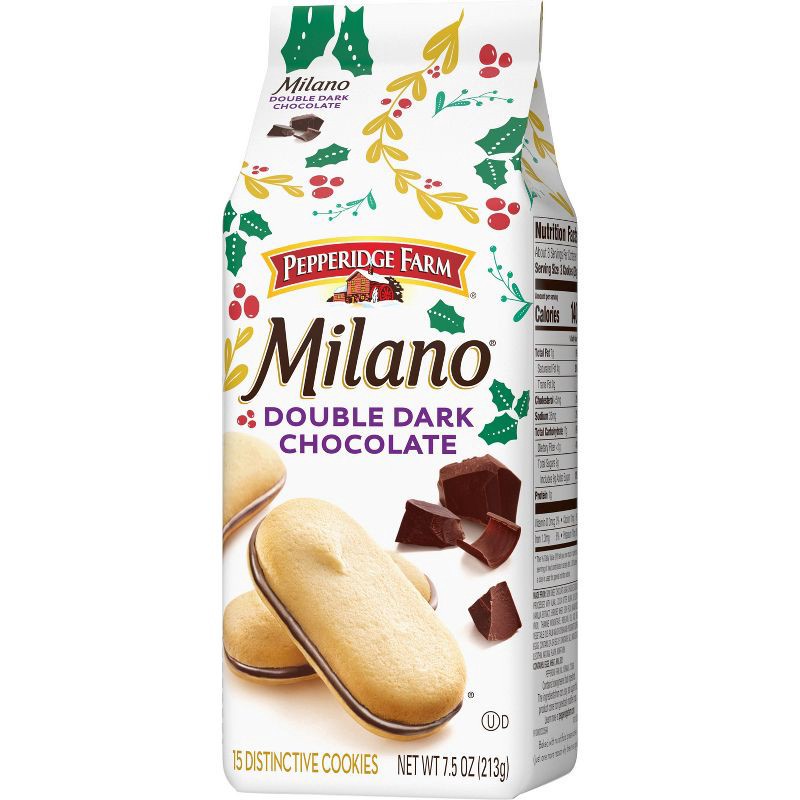 slide 5 of 8, Pepperidge Farm Milano Double Dark Chocolate Cookies - 7.5oz, 7.5 oz