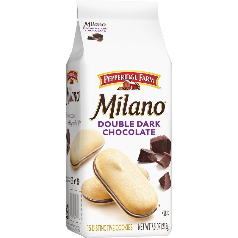 slide 6 of 8, Pepperidge Farm Milano Double Dark Chocolate Cookies - 7.5oz/15ct, 15 ct; 7.5 oz