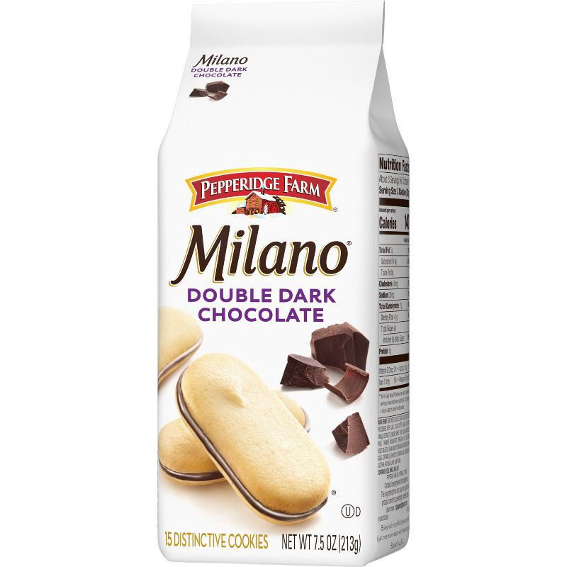 slide 7 of 8, Pepperidge Farm Milano Double Dark Chocolate Cookies - 7.5oz/15ct, 15 ct; 7.5 oz