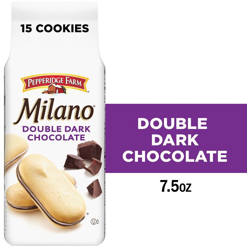 slide 8 of 8, Pepperidge Farm Milano Double Dark Chocolate Cookies - 7.5oz/15ct, 15 ct; 7.5 oz