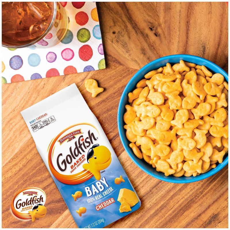 slide 3 of 7, Pepperidge Farm Goldfish Baby Cheddar Crackers - 7.2oz Bag, 7.2 oz