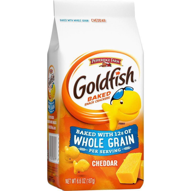 slide 6 of 7, Pepperidge Farm Goldfish Cheddar Crackers Baked with Whole Grain- 6.6oz, 6.6 oz