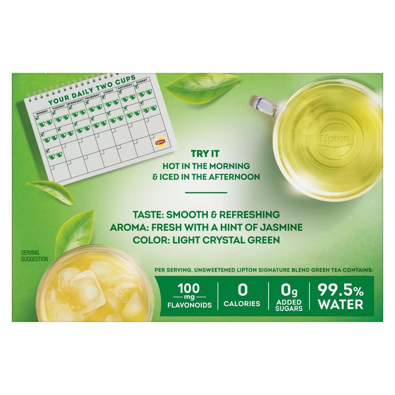 slide 3 of 8, Lipton Green Natural Tea Bags - 40ct, 40 ct